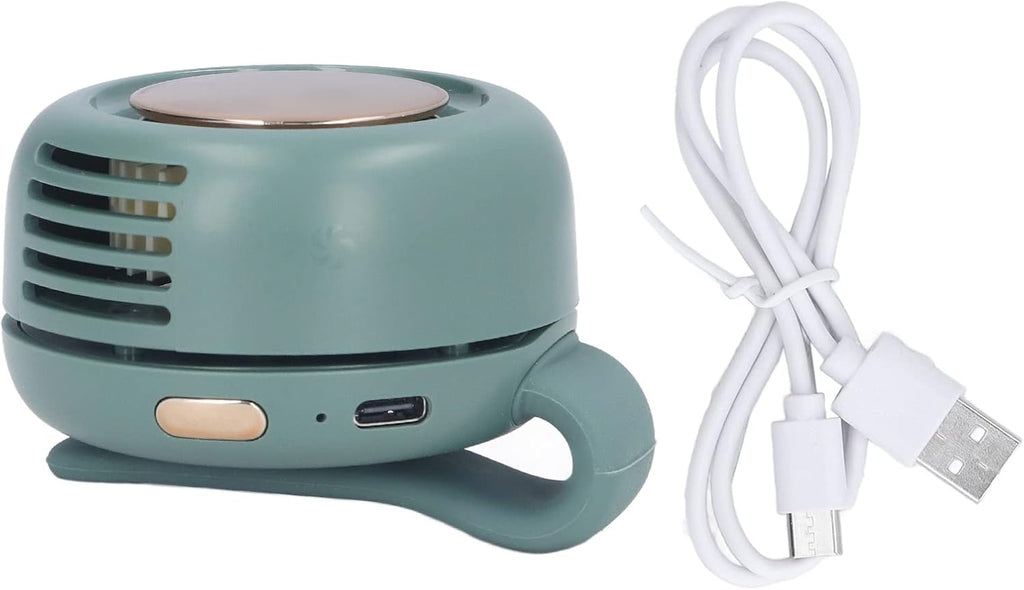 Mini El Tipi Fan, 2.9x2.6x2.0 USB Şarj Edilebilir Fan, Pilli ve Şarj Kablolu El Fanı, Ev Ofis Dış Mekan için Taşınabilir USB Fan, 3 Farklı Renk Seçilebilir(Green), el tipi fan el şarj edilebilir