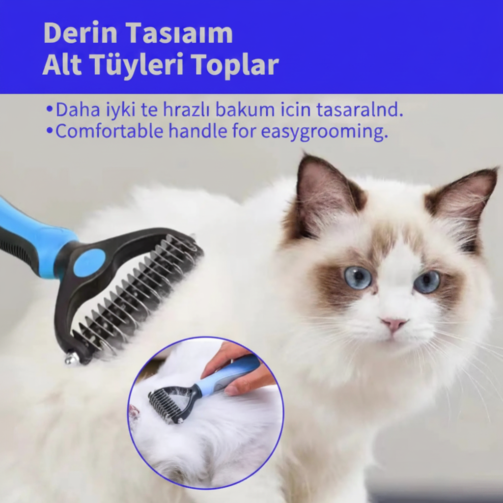 Temonica Profesyonel Köpek & Kedi Tarak Fırçası